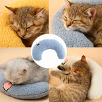 U-Shaped Pet Neck Pillow for Cats & Small Dogs Soft Head Support