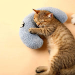 U-Shaped Pet Neck Pillow for Cats & Small Dogs Soft Head Support