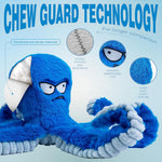 Plush Octopus Dog Toy with Squeaker & Crinkle for Dogs