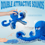 Plush Octopus Dog Toy with Squeaker & Crinkle for Dogs